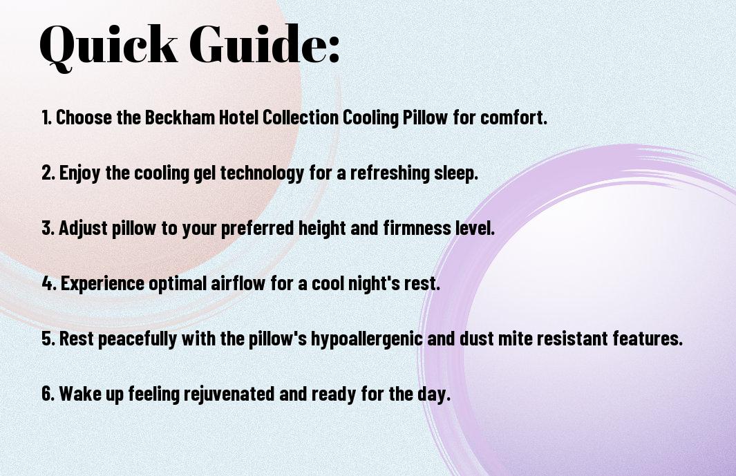 Beckham Hotel Collection Cooling Pillows Review - Stay Cool And Comfortable All Night Long 1