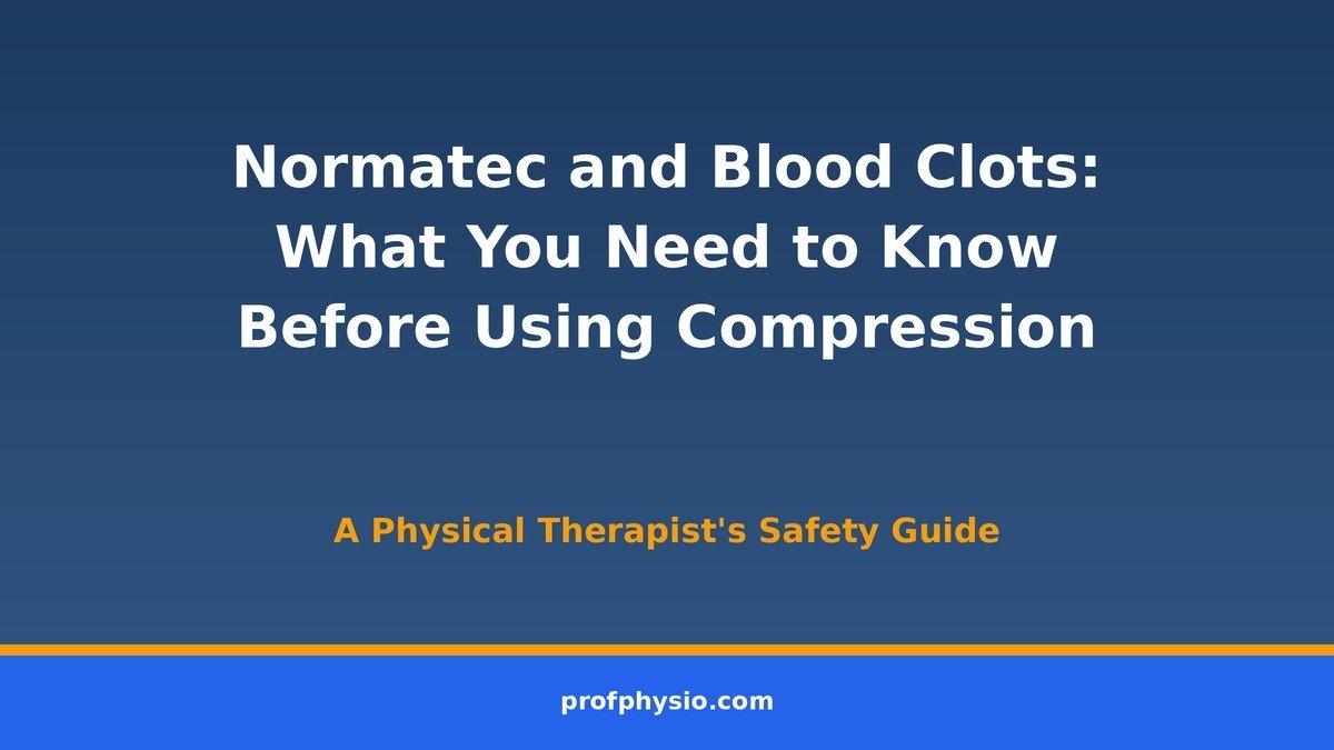 Normatec and Blood Clots: What You Need to Know Before Using Compression Boots 1 Normatec and blood clots safety guide for compression boot users