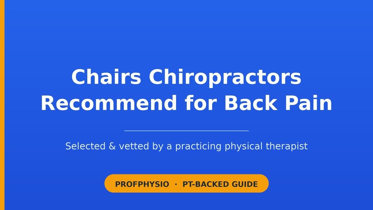 What Chairs Do Chiropractors Recommend for Back Pain? A Physical Therapist's Honest Picks 1 Chairs chiropractors recommend for back pain — PT-selected guide